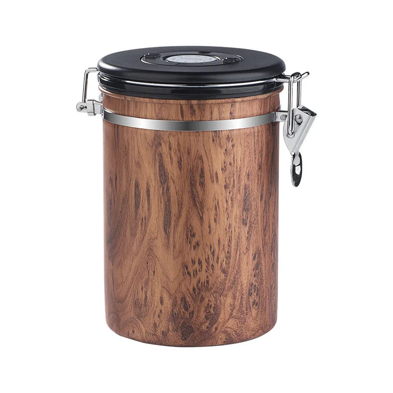 304 Stainless Steel Airtight Tank Coffee Bean Storage Tea Cans Kitchen Moisture-Proof Storage Grain Storage Box Kitchen Items