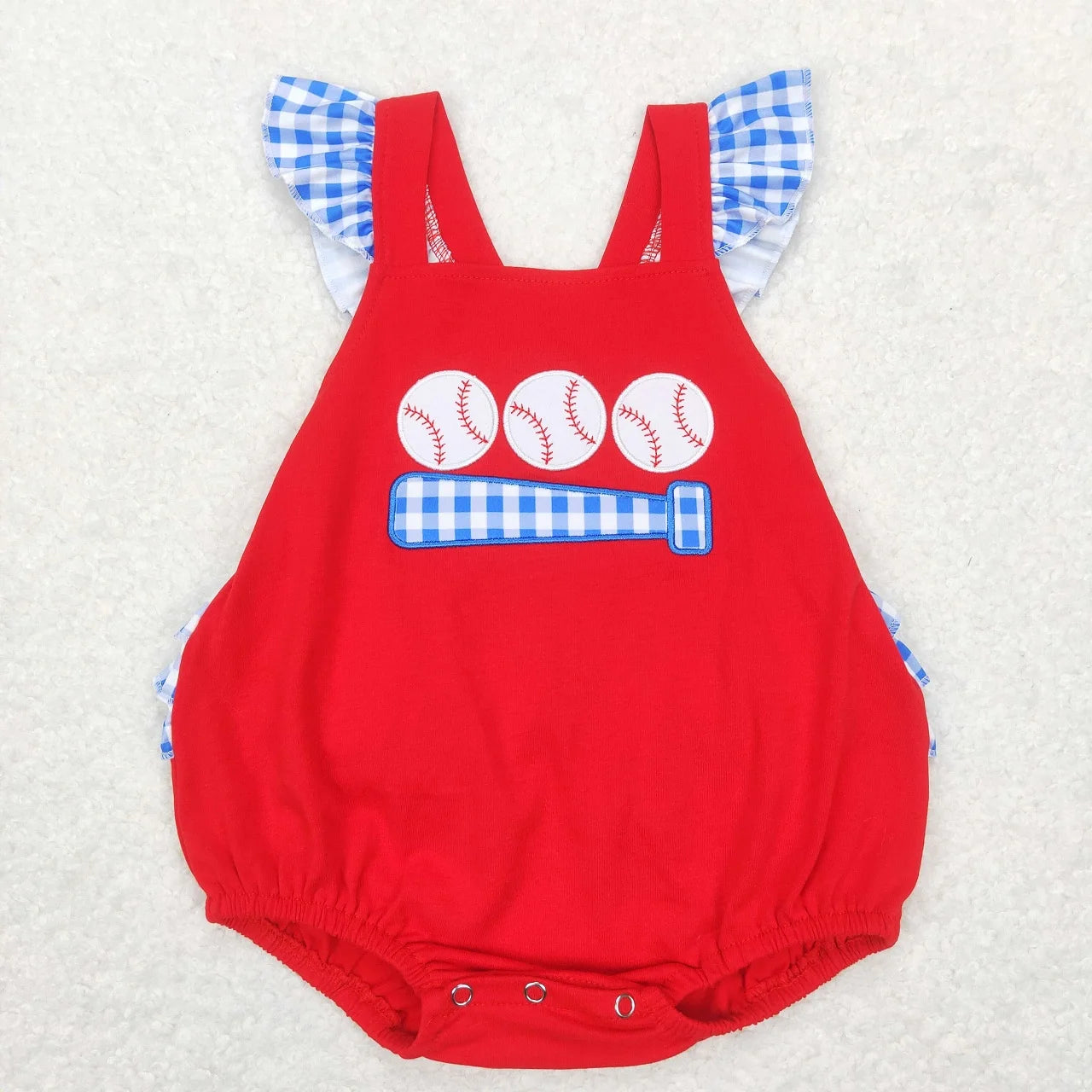 Wholesale Newborn Romper Floral Blue Jumpsuit Embroidery Chicken Toddler Kid Children Summer Matching Baby Boy Girl One-Piece