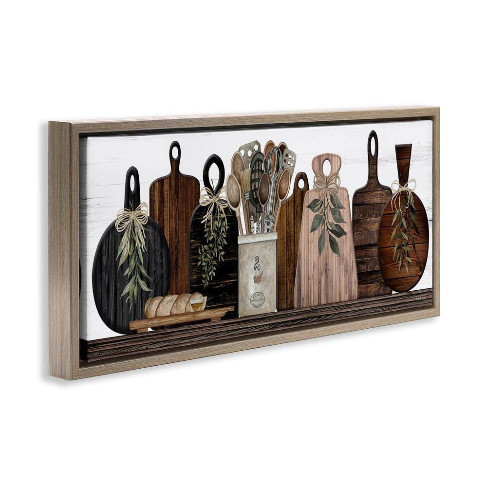 Wooden Kitchen Items by Cindy Jacobs Brown Floater Frame Graphic Art Print Food 25 In. X 11 In.
