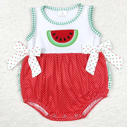 Wholesale Newborn Romper Floral Blue Jumpsuit Embroidery Chicken Toddler Kid Children Summer Matching Baby Boy Girl One-Piece