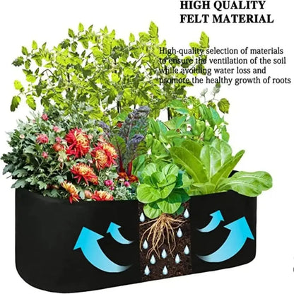 Garden Planting Bag with Handles Multi-Size Felt Grow Bag Rectangle Planting Nursery Pot Vegetable Tomato Potato Planting