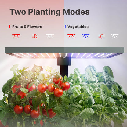 20 Pods Hydroponic Growing System Indoor Herb Garden with Grow Light Germination Starter Kit Green