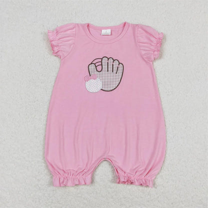 Wholesale Newborn Romper Floral Blue Jumpsuit Embroidery Chicken Toddler Kid Children Summer Matching Baby Boy Girl One-Piece