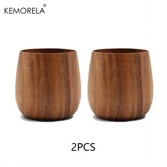 2PCS  Japanese Tea Cup, Wooden Water Cup, Drinking Cups, Summer Winter Drinkware, Home Kitchen Items, 5.7OZ/170ML