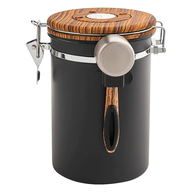 304 Stainless Steel Airtight Tank Coffee Bean Storage Tea Cans Kitchen Moisture-Proof Storage Grain Storage Box Kitchen Items