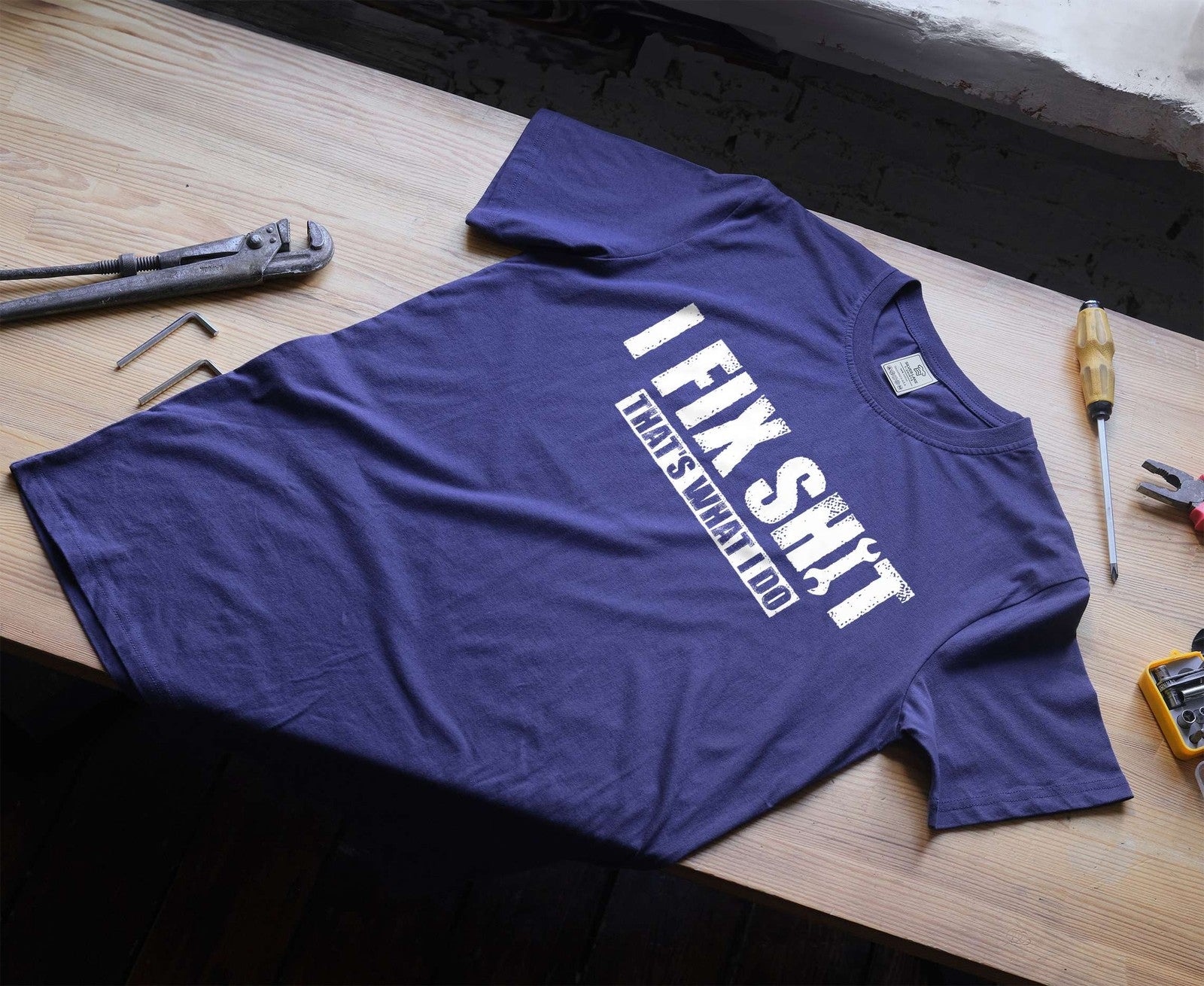 Men'S Funny DIY Garage T-Shirt I Fix Things Shirt Fathers Day Mechanic Shirt