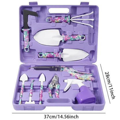 Flower Print Gardening Set, Watering Can/Shovel Gardening Tool Set, Watering Can, Yard, Lawn and Gardening, Hand Gardening Tools