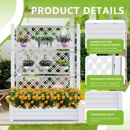 3-Tier Gray Resin Garden Plant Stand