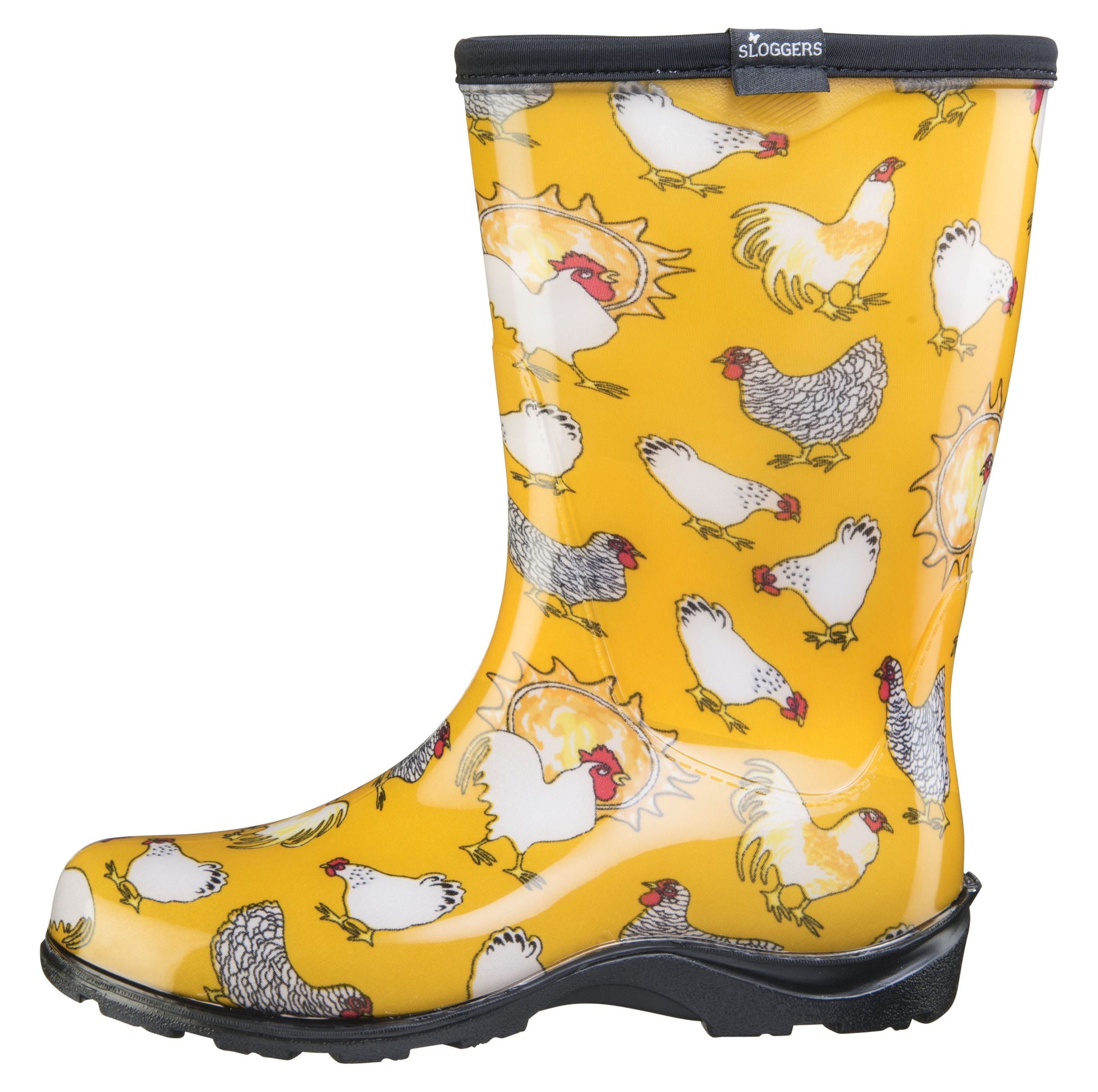Women'S Rain & Garden Chicken Print Boot