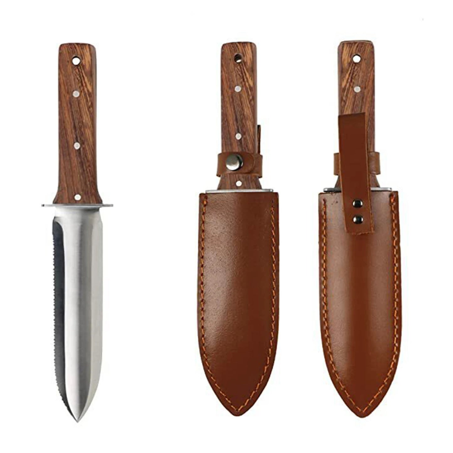 Professional Steel Gardening Shovel Gardener-Digging Tool Multifunction Garden Cutter with Leather Sheath Gardening Tools