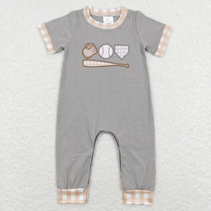 Wholesale Newborn Romper Floral Blue Jumpsuit Embroidery Chicken Toddler Kid Children Summer Matching Baby Boy Girl One-Piece
