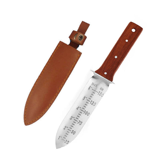 Professional Steel Gardening Shovel Gardener-Digging Tool Multifunction Garden Cutter with Leather Sheath Gardening Tools