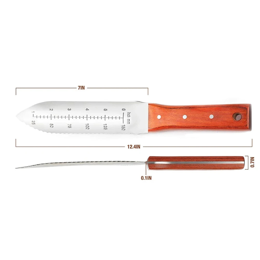 Professional Steel Gardening Shovel Gardener-Digging Tool Multifunction Garden Cutter with Leather Sheath Gardening Tools