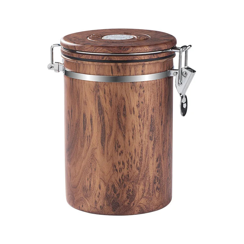 304 Stainless Steel Airtight Tank Coffee Bean Storage Tea Cans Kitchen Moisture-Proof Storage Grain Storage Box Kitchen Items