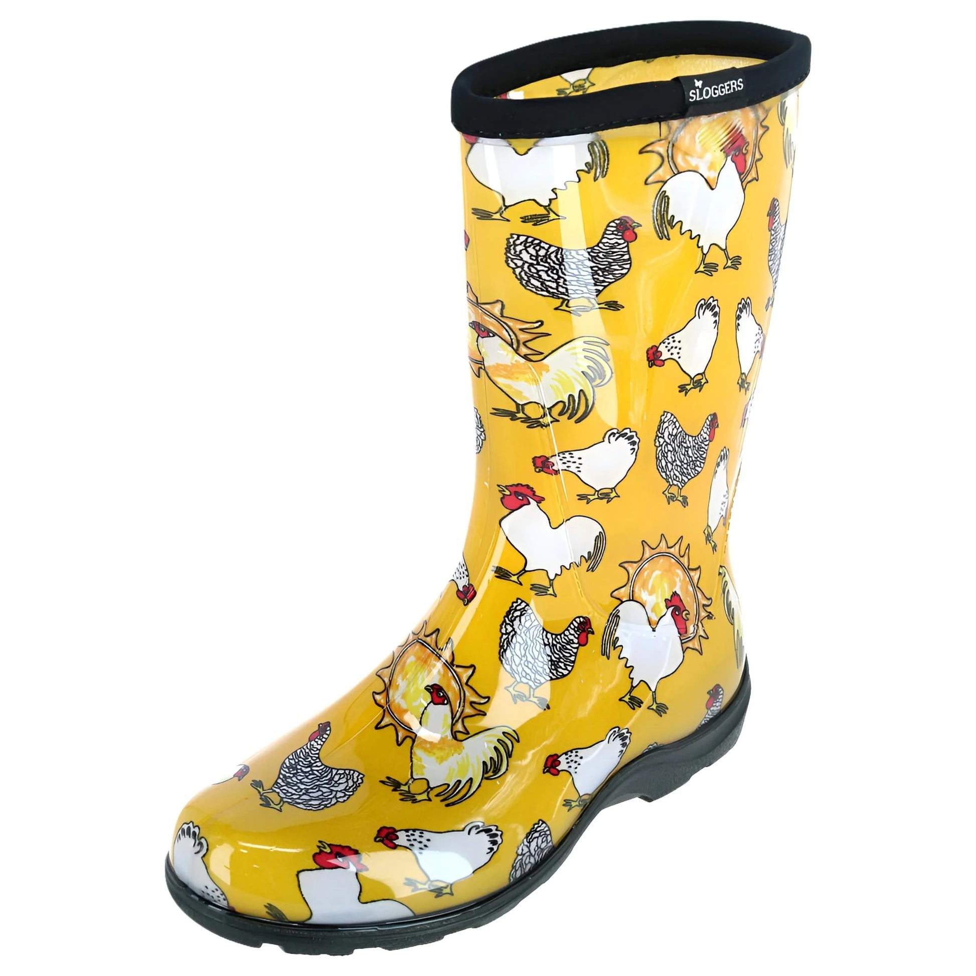 Women'S Rain & Garden Chicken Print Boot
