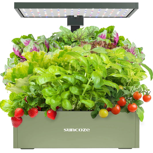 20 Pods Hydroponic Growing System Indoor Herb Garden with Grow Light Germination Starter Kit Green