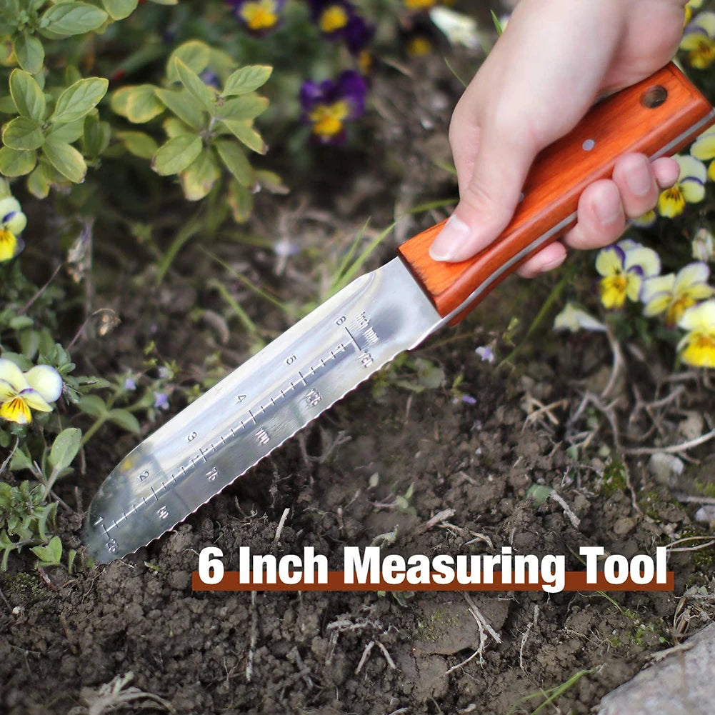 Professional Steel Gardening Shovel Gardener-Digging Tool Multifunction Garden Cutter with Leather Sheath Gardening Tools