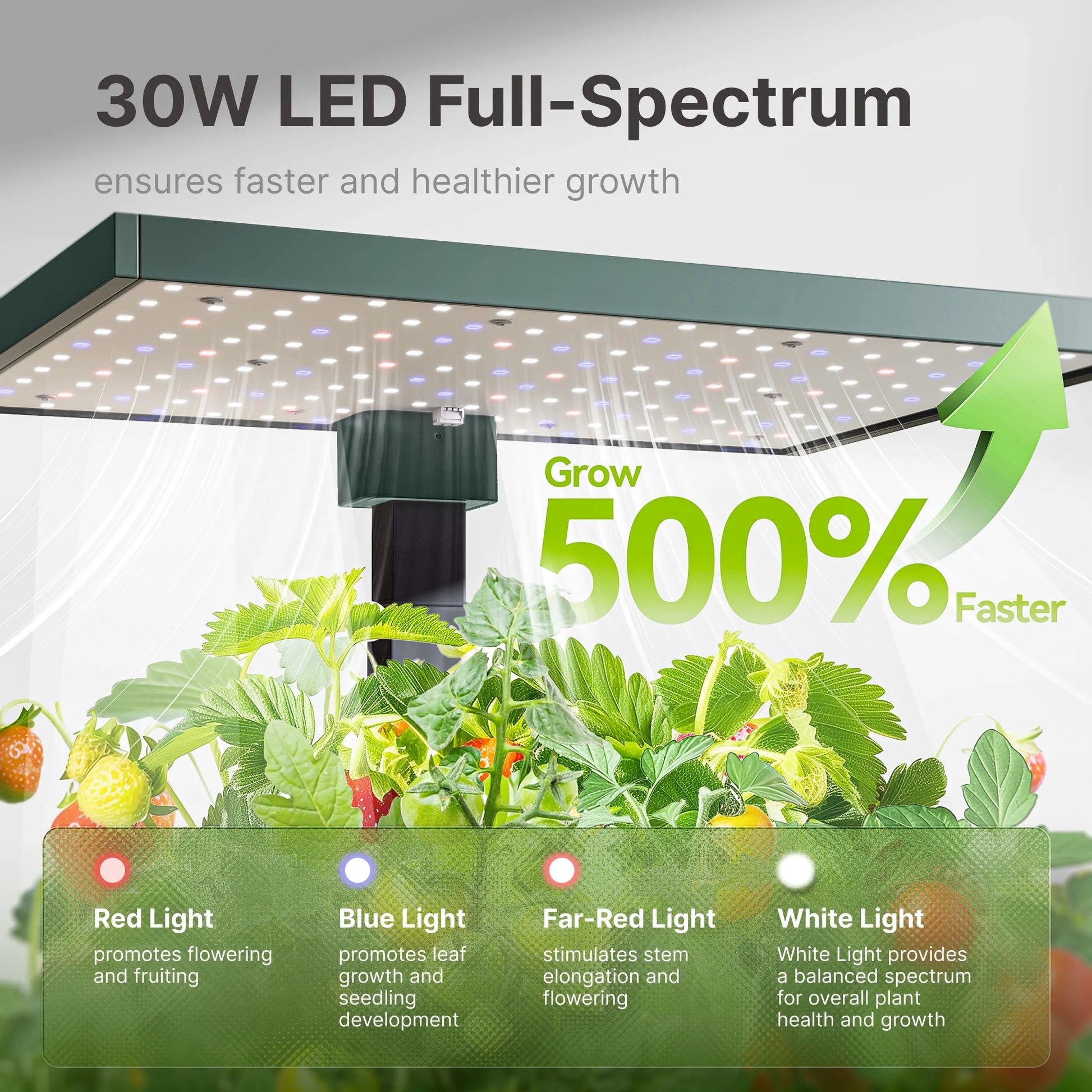 20 Pods Hydroponic Growing System Indoor Herb Garden with Grow Light Germination Starter Kit Green