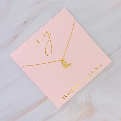 Glam Cow Girl Boot Necklace