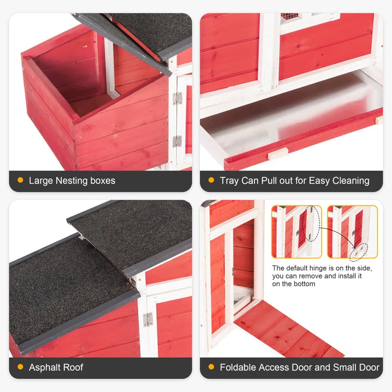 Daundre 5.64 Square Feet Chicken Coop for up to 1 Chickens