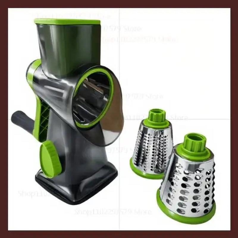 3 In1 Rotary Cheese Grater Vegetable Slicer Nut Grinder Manual Shredder for Fruits Vegetables Nut Butter Kitchen Items Tools