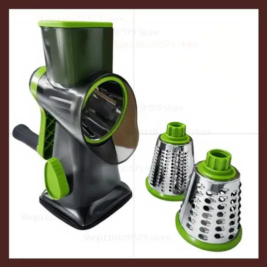 3 In1 Rotary Cheese Grater Vegetable Slicer Nut Grinder Manual Shredder for Fruits Vegetables Nut Butter Kitchen Items Tools