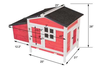 Daundre 5.64 Square Feet Chicken Coop for up to 1 Chickens
