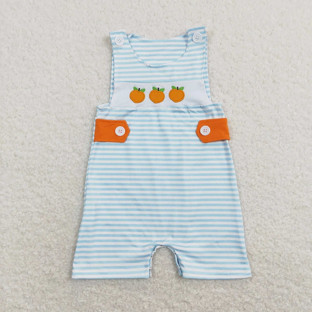 Wholesale Newborn Romper Floral Blue Jumpsuit Embroidery Chicken Toddler Kid Children Summer Matching Baby Boy Girl One-Piece